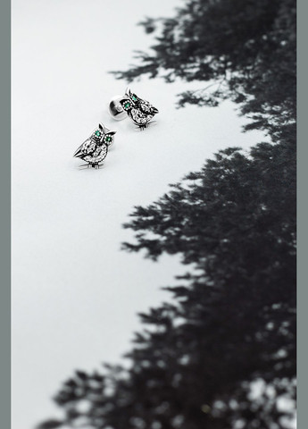 Срібні сережки-гвоздики Сова (4984) IRIJ (331017117)