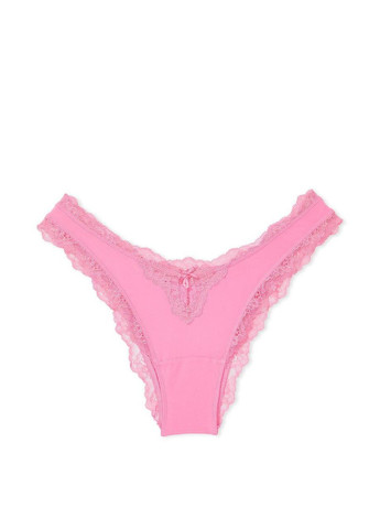 Жіночі трусики DREAM ANGELS LaceTrim Brazilian XS рожеві Victoria's Secret (294754037)