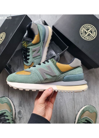 КРОССОВКИ ЖЕНСКИЕ NEW BALANCE 574 X STONE ISLAND LEGACY LIGHT GREEN НЬЮ БЕЛАНС 574 No Brand серые демисезоны (367168839)