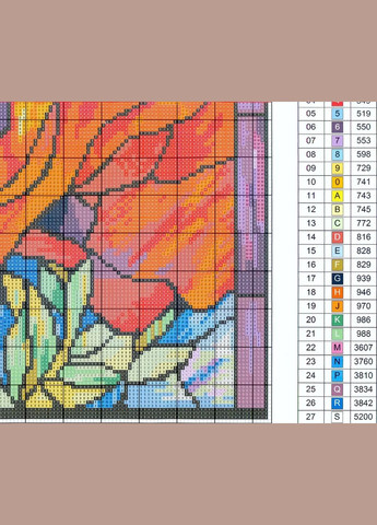 Набір для вишивання за нанесеною на канву схемою "Poppy (6)". AIDA 14CT printed, 43*38 см Joy Sunday (313614118)