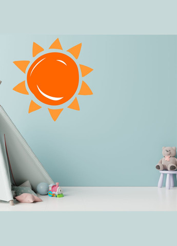 Виниловая интерьерная декор на стену (обои) в детскую комнату "Солнце з лучами Sun" из Оракала Кавун наклейка (316189934)