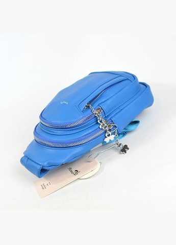 Синяя нагрудная женская маленькая сумка слинг через плечо No Brand (290187035)