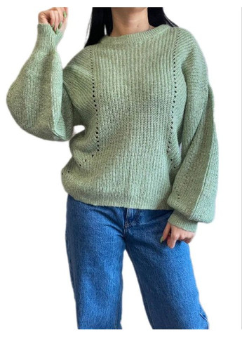 М'ятний демісезонний светр Wool & Cashmere