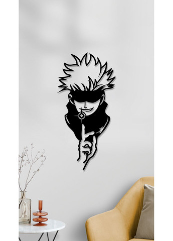 Деревянное панно декор для комнаты. Деревянная картина для подарка Сатору Годжо 55х27 см Decart (360612180)