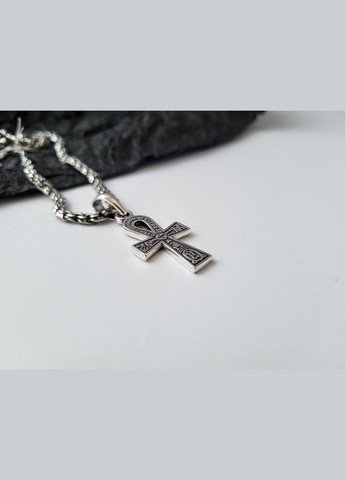 Срібна підвіска оберіг амулет хрест Анкх чорнене срібло 925 проби (АРТ.89050ч) 6.10г No Brand (306741998)
