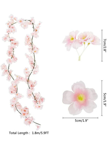 Гірлянда штора з квітів для декору будинку або саду No Brand (367166419)