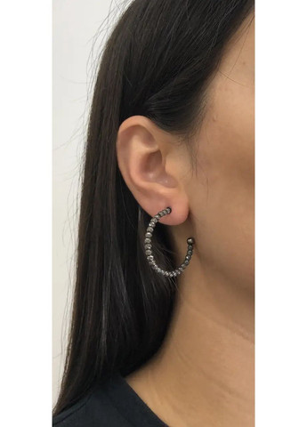 Срібні сережки-кільця (Конго) Е0011ч-і Shatlen Сережки (362947412)