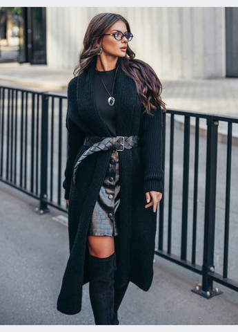 Черный демисезонный кардиган Dressa