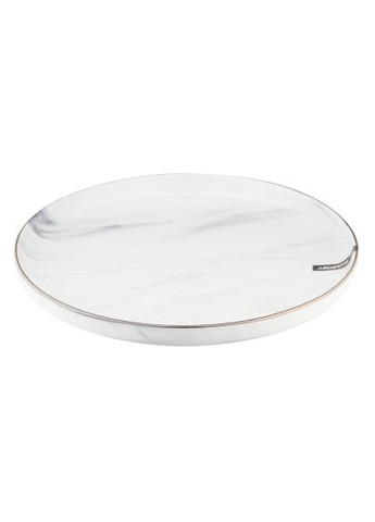 Тарілка (AR2927MRW) Ardesto Marmo, 27см, кераміка, білий (366662121)