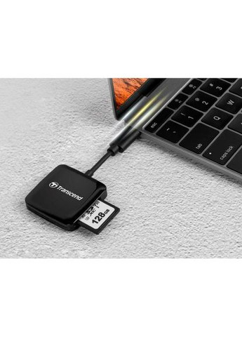 Картридер TS-RDC3 USB 3.2 Gen 1 Type-C SD/microSD Black Transcend (322939355)