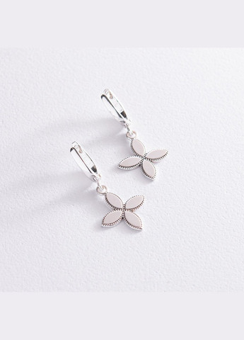 Срібні сережки Конюшина 122865 Oniks (264023182)