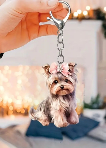 Брелок-підвіска " Йорк з бантиком "для сумки,ключів No Brand (317249851)