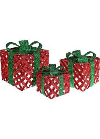 Набір декоративних подарунків - 3 коробки з led-підсвічуванням Bona (282589929)
