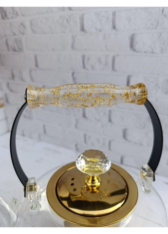 Чайник заварник Oolong скляний 1 л Прозорий GK-5813 Topaz (362347118)