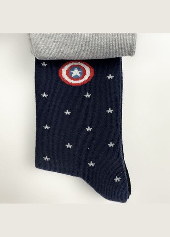 Шкарпетки чоловічі Сірі з малюнком 318- Marvel (293060981)