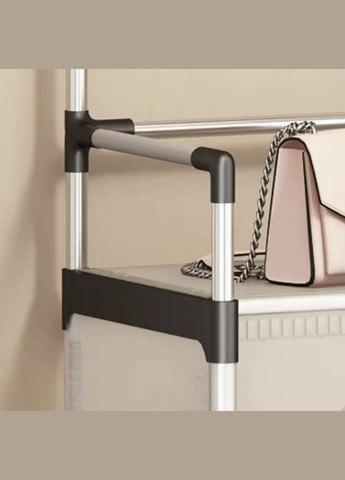 NEW Залізна вішалка для одягу + підставка для взуття, 2 в одному, 4 полиці Чорно-біла Converse (332181375)