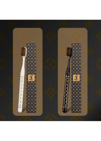Зубна щітка у стилі LV біла No Brand (295012643)