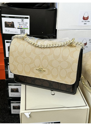 Сумка женская Mini Klare Crossbody in Signature Canvas Beige Brown No Brand (355478995)