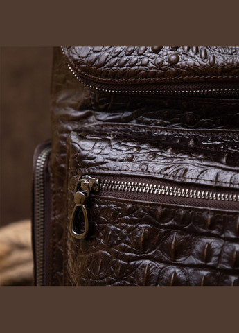 Рюкзак для ноутбука кожаный под рептилию 30х37,5х9 см. 20430 Vintage (362418005)