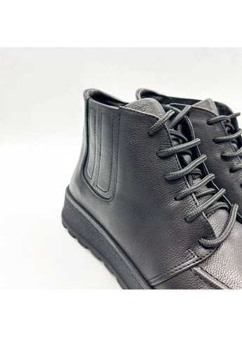 Черные зимние ботинки (р) кожа 0-2-2-8300 Stepter