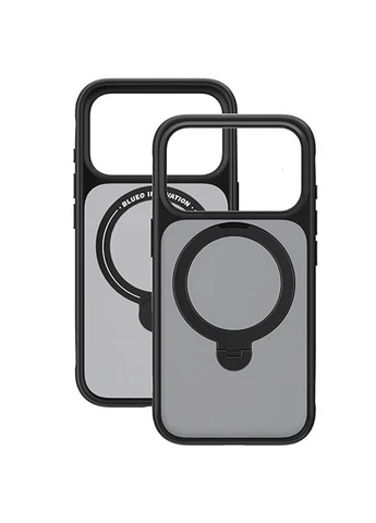 TPU+PC чехол Skin Friendly 360 Rotatable Stand with MagSafe для Apple iPhone 17 Pro (6.3") Blueo (389069284)