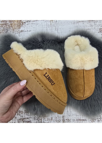 Коричневые тапочки домашние Fashion