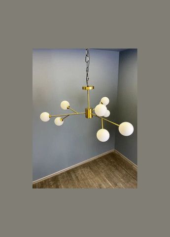 Бронзовая современная люстра на 9 плафонов ( 52-9806-9 BRZ+WH) No Brand (370072002)