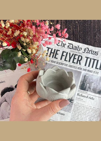 Гипсовый подсвечник - Лотос в ассортименте Белый No Brand (322347578)