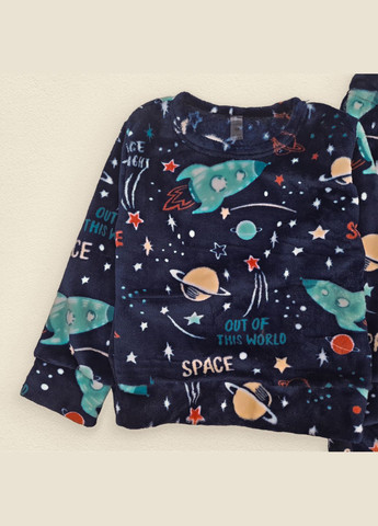 Темно-синяя всесезон теплая детская пижама dexter`s lapki dexter's