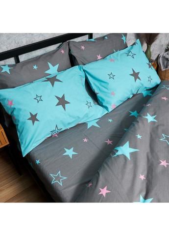 Комплект постільної білизни Бязь Gold Люкс «» King Size 220x240 наволочки 2х40х60 (MS-820007000) Moon&Star Starry Skies (356115472)