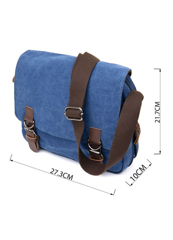 Сумка листоноша текстильна з кишенями на блискавці для синіх подорожей (sku_20606) No Brand (328922564)