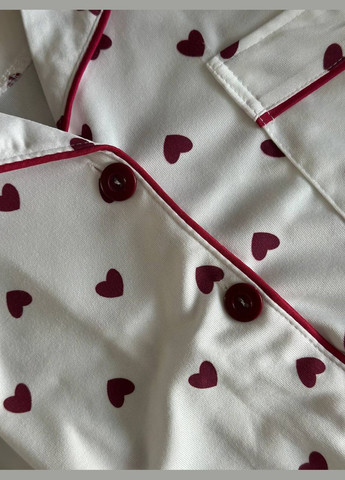 Белая всесезон пижама женская рубашка + брюки No Brand