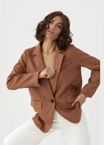 Класичний замшевий однобортний піджак Lurex (335401022)