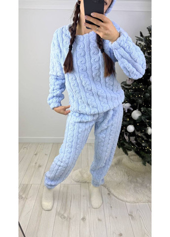 Костю бы 716 домашний пижама тройка махра жаккардовая,кофта брюки и повязка Україна (369443627)