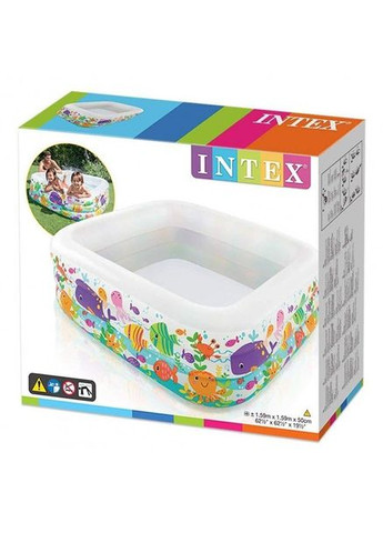 Бассейн детский надувной Голубая лагуна 159x159x50 см (57471) Intex (365544024)