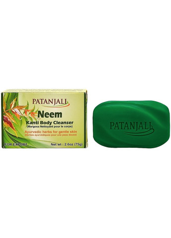 Мыло для тела с экстрактом нема Neem Soap 75g (1234588-140877) Patanjali (368610642)