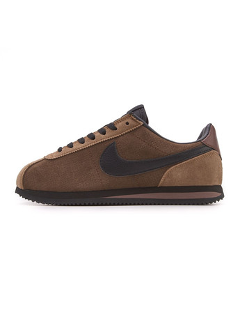 КРОССОВКИ ЖЕНСКИЕ NIKE CORTEZ BROWN BLACK НАЙК КОРТЕЗ No Brand чёрные демисезоны (367174068)