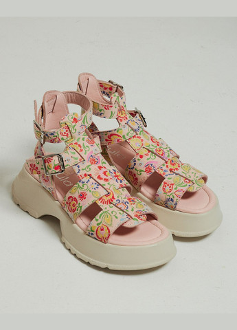 Босоніжки шкіряні квіти Krula (291682808)