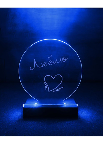 Ночник с блокнотом для пожеланий Круг (на черной подставке) Creative (355387096)