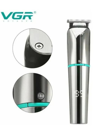 Універсальна машинка-триммер акумуляторна 5Вт насадки в комплекті (2390000033) VGR V‑101 (342392591)