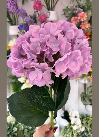 Декоративна гілка Гортензії 92см, рожевий No Brand (321964659)