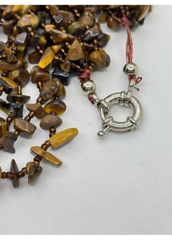 Ожерелье из тигрового глаза 40*20 мм 55 см Коричневый No Brand (372467965)