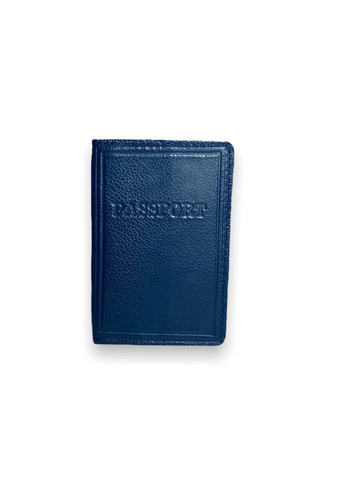 Обкладинка для паспорта шкіряна з тисненням ручна робота розмір:14*9.5*0.5 см темносиній BagWay (285815002)