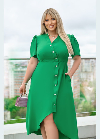 Зелена повсякденний сукня-сорочка сорочка No Brand однотонна
