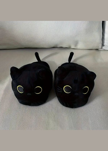 Тапочки домашні жіночі Котики чорні No Brand (304422008)