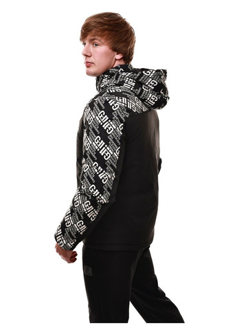 Чорно-біла куртка зимова чоловіча BIHOR