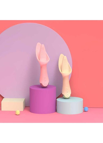 Вибратор лизун Flower Tongue на USB светло-розового цвета с язычком из 10 режимов вибрации изготовлен из силикона. No Brand (360604175)