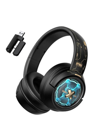 Ігрові бездротові навушники, 3 режими підключення (2.4GHz/Bluetooth/USB), з шумозаглушенням, LED-підсвітка, чорні Onikuma (363115611)