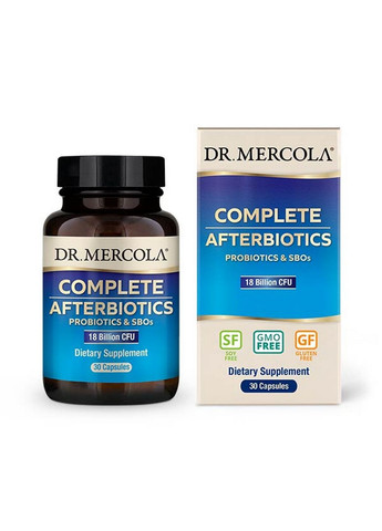 Пробіотики та пребіотики Complete Afterbiotics, 30 капсул Dr. Mercola (293415895)