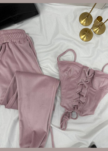 Жіночий пудровий костюм No Brand (335814173)